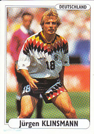 Jurgen Klinsmann Germany samolepka DS EUROfoot 96 #176